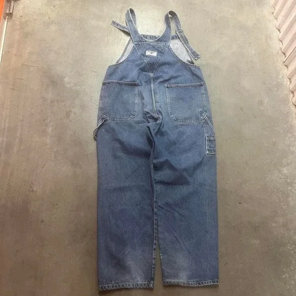 Vintage FUBU men's denim overalls embroidered loose hiphop USA made xxl